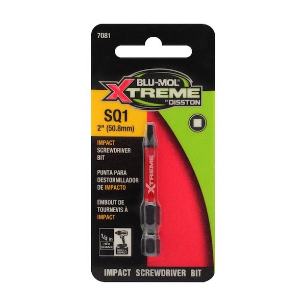 Blu-Mol Xtreme Blu-Mol Xtreme Square 1 X 2 in. L Screwdriver Bit S2 Tool Steel 2 pc E0217081 - main